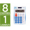 Calculatrice de poche easy lb office 8 chiffres solaire ou pile coloris assortis