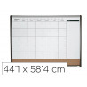 Tableau nobo surface laque 3 en 1 notes planning et liege pour affichage effacable a sec