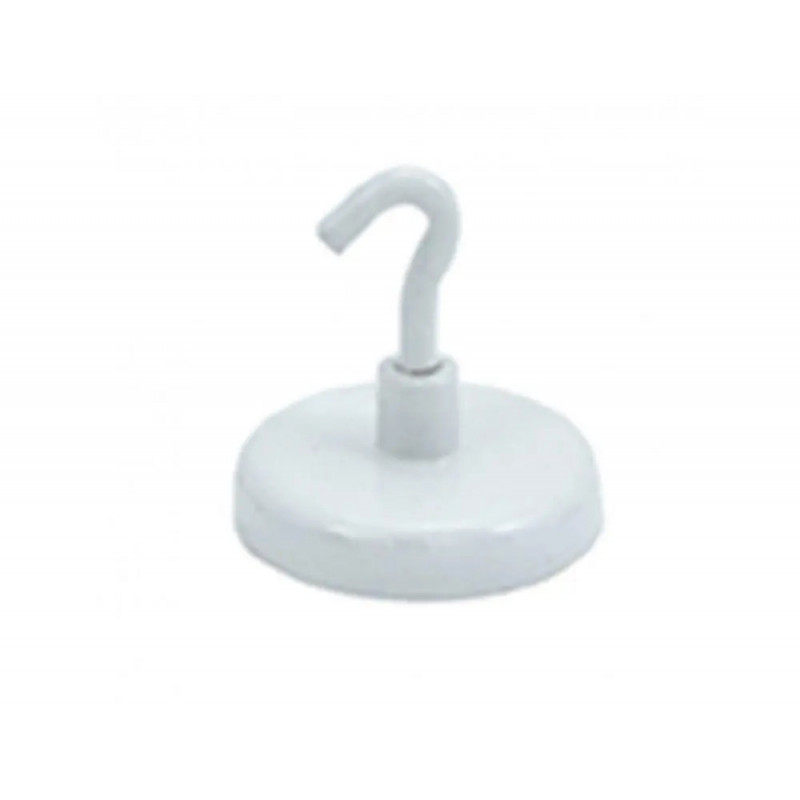 Crochet suspension wonday magnetique ï 36mm force 10kg coloris blanc lot 2 unites