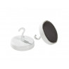 Crochet suspension wonday magnetique ï 25mm force 4kg coloris blanc lot 3 unites
