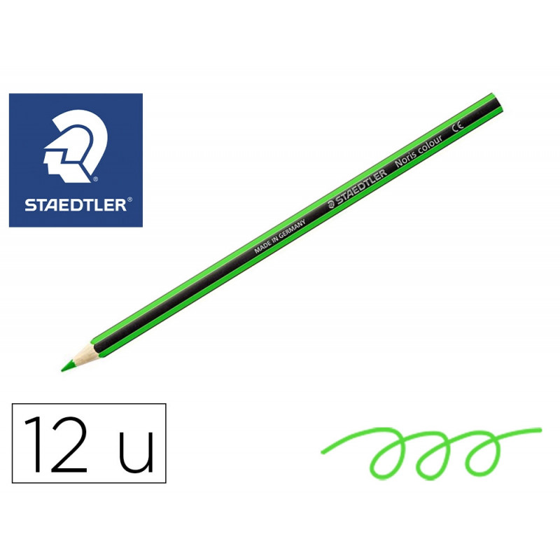 Crayons staedtler noris colour 185 coloris vert clair pochette de 12