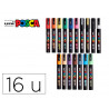 Marqueur posca pc7m pointe conique trait 4,5-5,5mm coloris assortis boite 16 unites