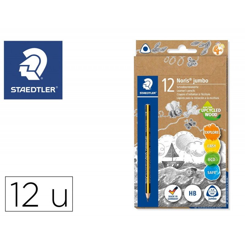 Crayons graphite staedtler noris jumbo 119 hb pochette de 12