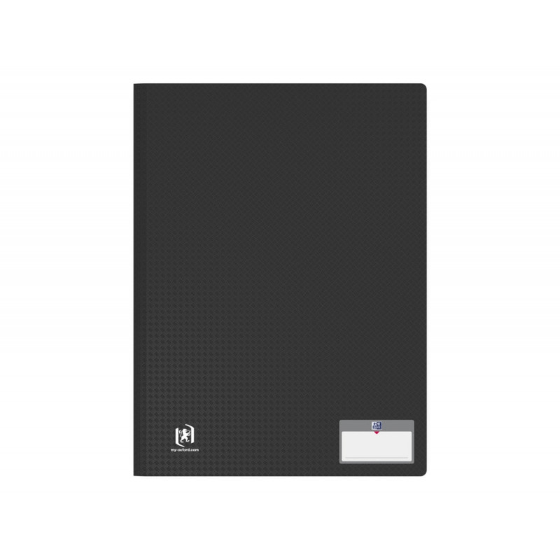 Protege documents memphis oxford couverture en polypropylene opaque 20 vues coloris noir