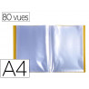 Protege documents exacompta a4 couverture polypro souple mate 80 vues grainees anti reflet coloris jaune