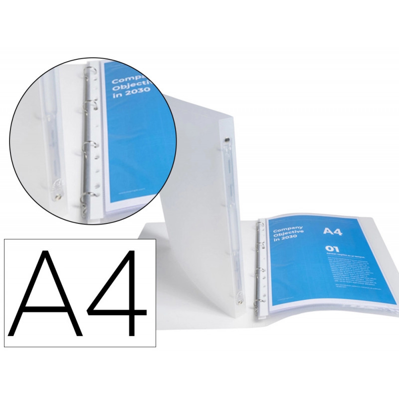 Classeur exacompta chromaline couv souple capacite 140 feuilles 4 anneaux dos de 20 mm dim 32x25 cm coloris