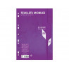 Feuillet mobile conquerant 210x297mm 200 pages 90g seyes perfore coloris blanc
