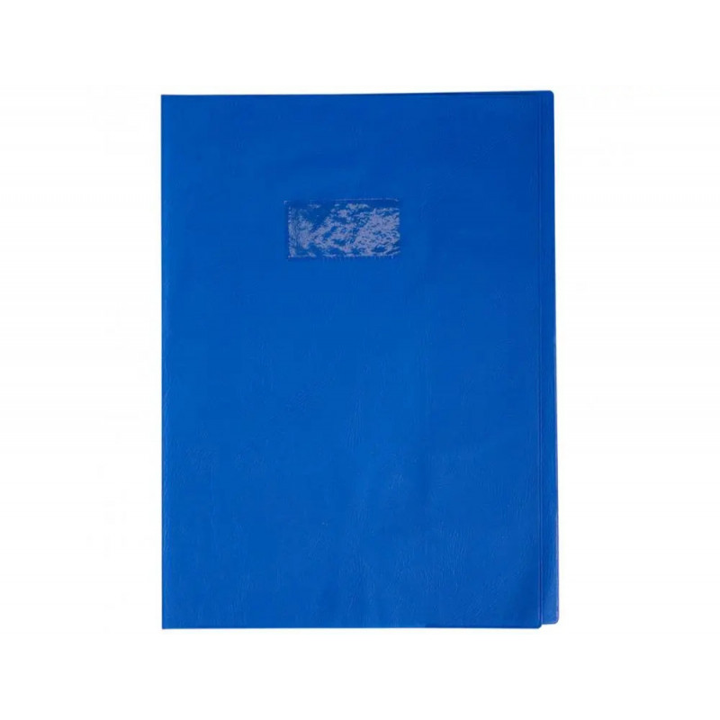 Protege-cahier clairefontaine 24x32cm plastique 22/100e opaque coloris bleu