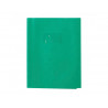 Protege-cahier clairefontaine 17x22cm plastique 22/100e 2 rabats coloris vert