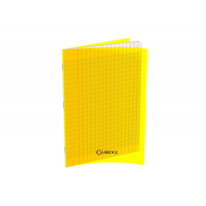 Lotde 10 cahiers cambridge polypro jaune indechirable et lavable papier velin extra 24x32 cm piqure 80g seyes 80g