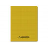 Cahier conquerant poplypropylene recycle indechirable et lavable 17x22 cm 96 pages seyes jaune