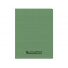 Cahier conquerant poplypropylene recycle indechirable et lavable 17x22 cm 96 pages seyes vert