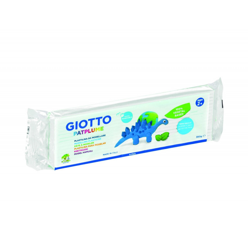 Patplume giotto matiere vegetale souple ne seche pas pain predecoupe 350g coloris blanc