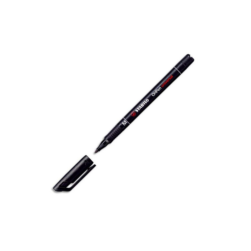 STABILO OHPen marqueur permanent pointe moyenne (1 mm) - Noir