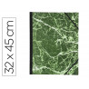 Carton a dessin exacompta 32x45 cm papier marbre vernis dos toile renforce fermeture a elastiques vert