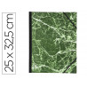 Carton a dessin exacompta 25x32.5 cm papier marbre vernis dos toile renforce fermeture a elastiques vert