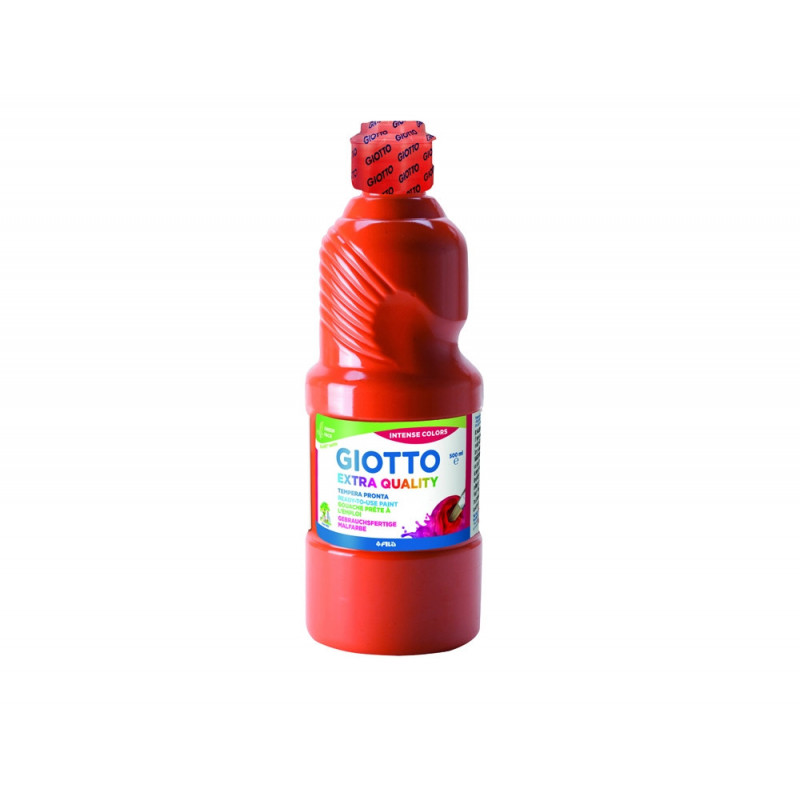 Gouache giotto flacon 500ml coloris rouge vif