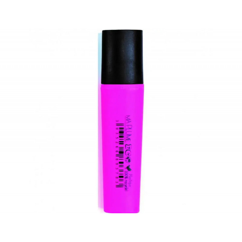 Surligneur plat recycle ulmann pointe biseautee trait de 1.5 a 5 mm corps pp coloris rose
