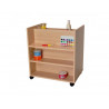 Chariot rangement culture cluba la verticale double face compartiments et etageres 4 roulettes avec freins