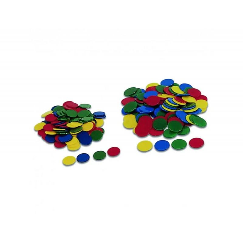 Jetons cayro 4 coloris assortis sachet de 100 pieces