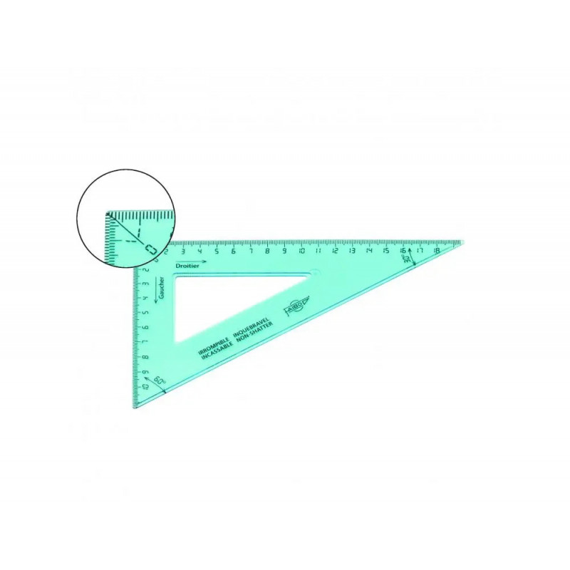 Equerre incassable faibo double graduation 60 21 cm