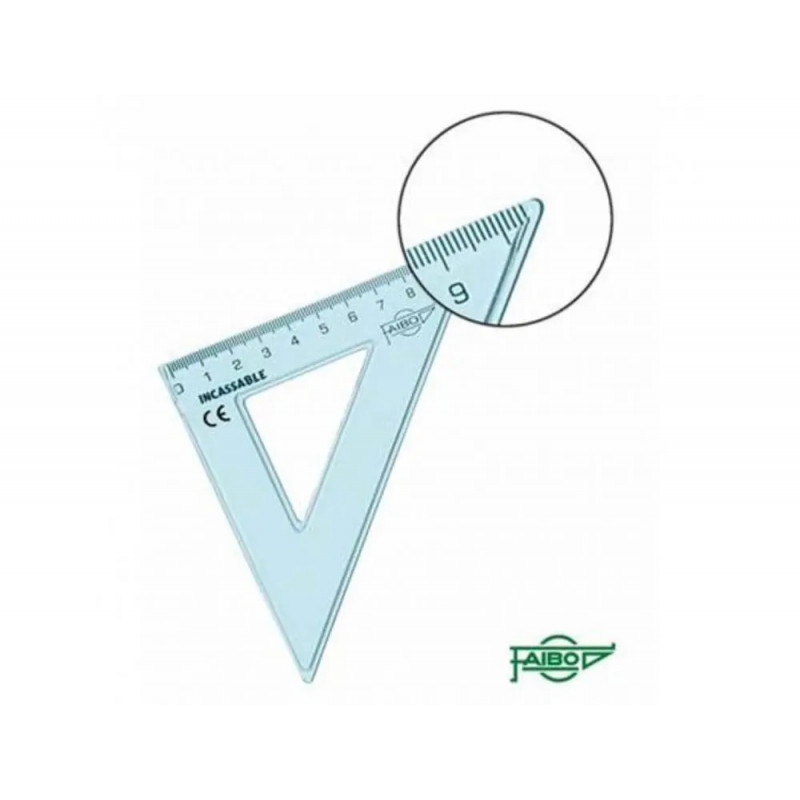 Equerre incassable faibo 45 hypotenuse 16 cm