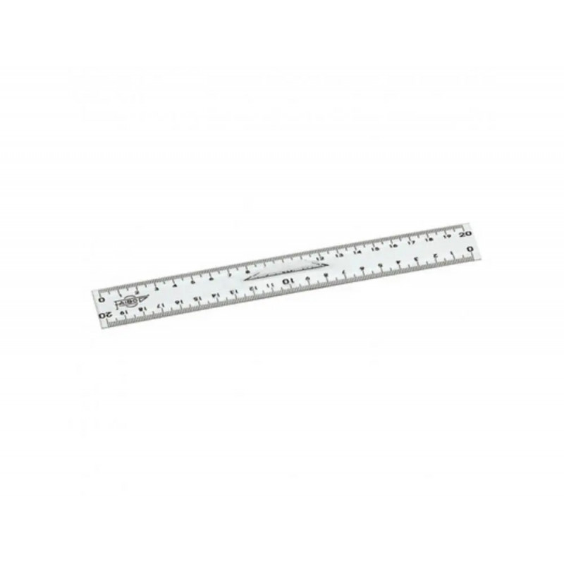 Double decimetre faibo plastique incolore