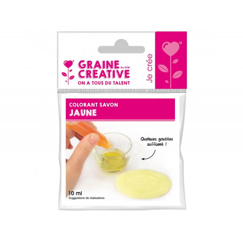 Colorant concentre graine creative dose pour 500g de savon coloris jaune