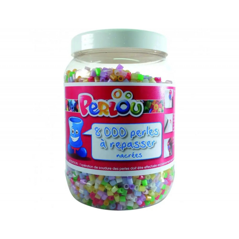 Baril de perles graine creative ludiques et colorees 8 000 perles coloris nacrees assortis