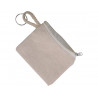 Porte-monnaie ocolor fermeture eclair et cordelette coton coloris ecru format 8x10cm lot de 6
