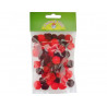 Pompons a la couleur graine creative 15 mm 45 pieces coloris rouge