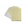 Gommette etoile o color tailles assorties 1840 gommettes coloris or et argent pochette de 6 planches