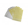 Gommette ronde o color metal tailles assorties 2080 gommettes coloris or et argent pochette de 8 planches