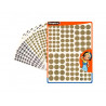 Gommette ronde cleopatre festive 3 tailles assorties 432 gommettes coloris or et argent pochette de 4f