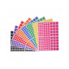 Gommette carree cleopatre multi tailles adhesif permanent planche 8 coloris assortis 2268 gommettes