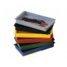Bac de rangement faibo en polystyrene resistant 23x14x3 cm coloris rouge