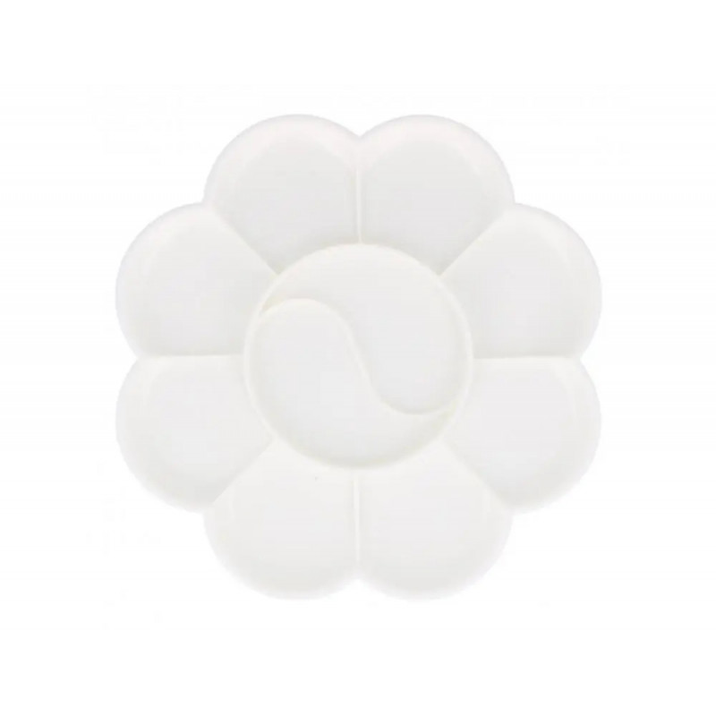 Palette marguerite blanche simple plastique en forme de fleur 14 cm