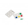 Palette rectangulaire 6 godets faibo plastique souple incassable 22x15 cm