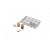 Lot de pots o'color gradues hermetiques 30 ml 12 unites et 1 suppport