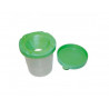 Pot anti-verse pour peinture faibo hermetique avec couvercle coloris assortis