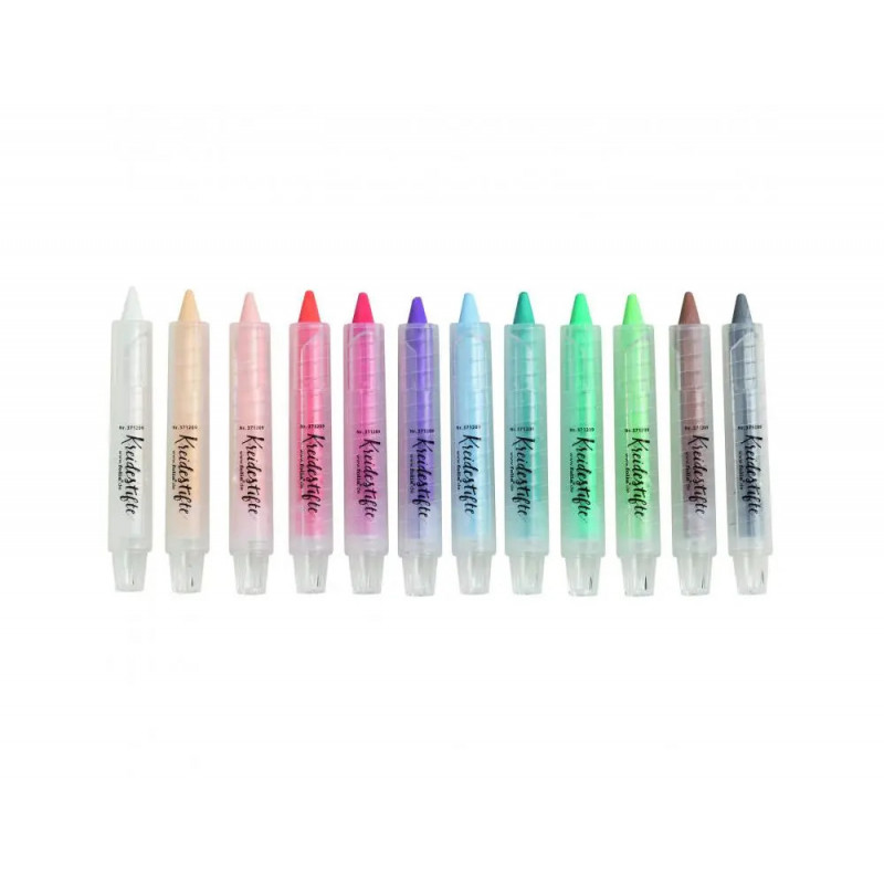 Assortiment crayons craies folia pour vitres effacable 12 unites coloris assortis