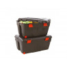 Malle rangement tremblay couvercle declipsable 2 roulettes capacite 110l 85x48x39cm
