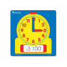 Horloges polypro learning resources grande horloge analogique et numerique effacable 30x30 cm