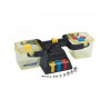 Mesure et pods miniland balance liquides solides plastique 2 bacs gradues de 100 a 1000 ml 14 masses