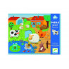 Puzzles geants djeco tactiloferme grandes pieces 20 pieces