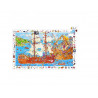 Puzzles carton d observation djeco les pirates 100 pieces et 1 poster modele