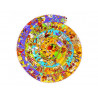 Puzzles carton 350 pieces djeco histoire + livret rond fresque historique 350 pieces et poster de meme taille