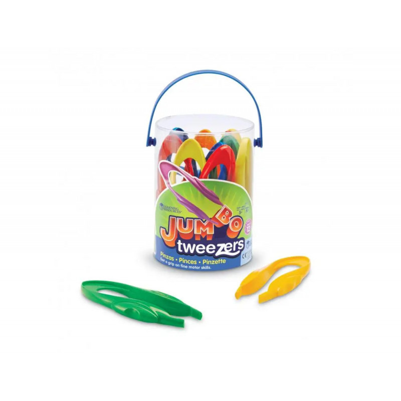Pinces jumbo pour tri learning resources lot de 12 pieces 15 cm