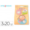 Bloc notes imaginovo adhesifs foodies cafe tailles assorties 20 feuilles