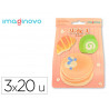 Bloc notes imaginovo adhesifs foodies pancakes tailles assorties 20 feuilles